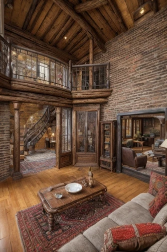 loft,wooden beams,home interior,log cabin,wood floor,wooden floor,log home,great room,hardwood floors,attic,family room,rustic,crib,the cabin in the mountains,wooden stairs,cabin,new england style house,beautiful home,luxury home interior,billiard room,Interior Design,Living room,Farmhouse,Andean Warmth