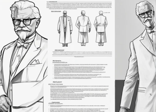 medical illustration,costume design,cartoon doctor,theoretician physician,medical concept poster,male poses for drawing,coloring book for adults,fashion design,coloring for adults,fashion vector,fashion illustration,concepts,wireframe graphics,vector graphics,concept art,white coat,men's suit,illustrations,character animation,office line art,Unique,Design,Character Design