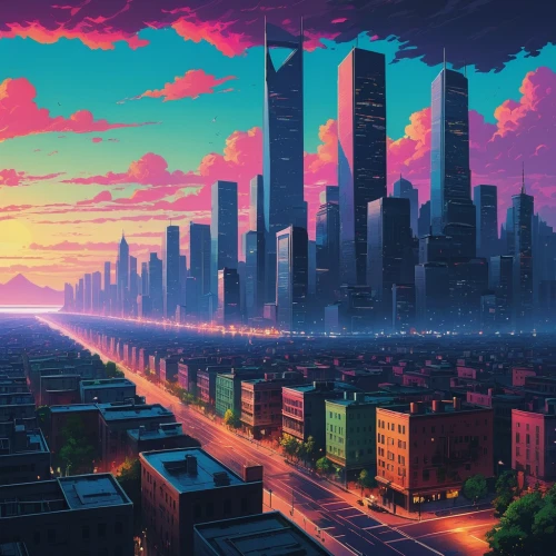 cityscape,colorful city,cyberpunk,fantasy city,metropolis,futuristic landscape,evening city,dusk,tokyo city,city skyline,dystopia,cities,skyline,the city,dystopian,tokyo,shanghai,city,city cities,dusk background,Conceptual Art,Fantasy,Fantasy 32