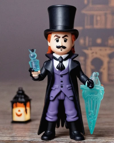 candle wick,decorative nutcracker,chimney sweeper,lincoln custom,playmobil,charlie chaplin,magician,top hat,chaplin,ringmaster,abracadabra,miniature figures,gentlemanly,funko,halloween pumpkin gifts,toy photos,sherlock,nutcracker,guy fawkes,dracula,Unique,3D,Garage Kits