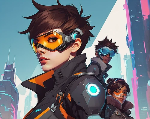 tracer,vector girl,transistor,cg artwork,cyberpunk,rosa ' amber cover,game illustration,transistor checking,vector,nova,sci fiction illustration,game art,cyber glasses,would a background,vector people,nora,cyan,portal,renegade,owl background,Illustration,Paper based,Paper Based 19