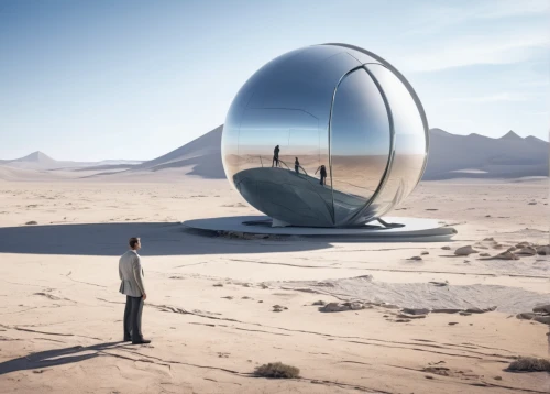 futuristic landscape,futuristic architecture,parabolic mirror,sky space concept,mirror house,futuristic art museum,glass sphere,solar cell base,virtual landscape,cube stilt houses,solar dish,burning man,magic mirror,mobile sundial,crystal ball,automotive side-view mirror,automotive mirror,capture desert,sand timer,stargate,Art,Artistic Painting,Artistic Painting 20