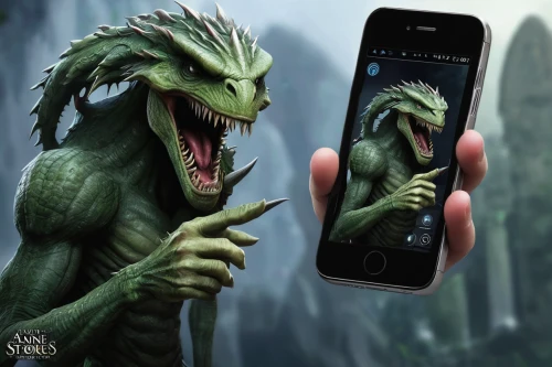 green dragon,voice search,basilisk,scaled reptile,dragon of earth,hand digital painting,digital compositing,raptor,augmented reality,smartphone,walkie talkie,game illustration,scale lizards,reptile,mobile web,iphone 6s plus,iphone 5,world digital painting,saurian,prehistoric,Conceptual Art,Fantasy,Fantasy 30
