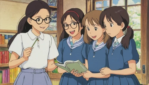 reading glasses,school children,tsumugi kotobuki k-on,anime cartoon,haruhi suzumiya sos brigade,anime 3d,students,e-book readers,children studying,hiyayakko,azusa nakano k-on,sakura branch,anime manga,student flower,cute cartoon image,e-book,science book,guide book,school items,tutoring,Illustration,Japanese style,Japanese Style 14