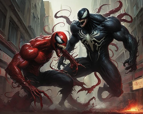 venom,venomous,marvel comics,concept art,spider network,spider-man,cg artwork,spawn,spiders,webbing,spider,walking spider,confrontation,arachnid,spider bouncing,tangle-web spider,daredevil,webs,crossover,spiderman,Illustration,Realistic Fantasy,Realistic Fantasy 16