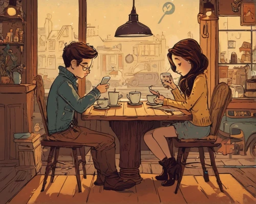 parisian coffee,paris cafe,watercolor cafe,coffee shop,the coffee shop,coffee tea illustration,tearoom,vintage boy and girl,dinner for two,date,coffee and books,conversation,young couple,romantic meeting,chatting,cafe,drinking coffee,coffeehouse,romantic dinner,online date,Illustration,Children,Children 04