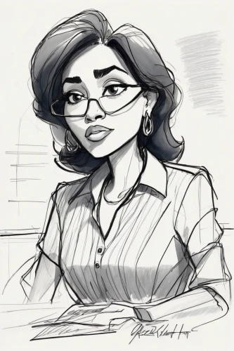 caricaturist,caricature,librarian,cartoonist,author,woman at cafe,kamini,illustrator,secretary,journalist,pencil frame,kamini kusum,administrator,reading glasses,office worker,bookkeeper,comic halftone woman,animator,screenwriter,chetna sabharwal,Illustration,Black and White,Black and White 08