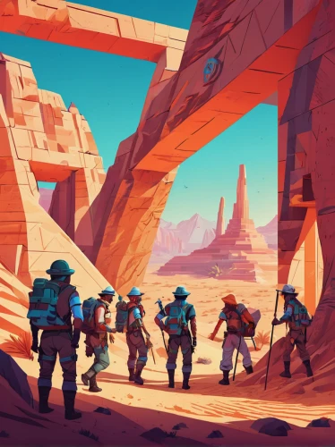 guards of the canyon,wild west,the desert,desert background,desert planet,desert,travelers,capture desert,petra,stone desert,desert run,desert landscape,desert desert landscape,canyon,desert safari,pilgrims,sossusvlei,game art,digital nomads,merzouga,Illustration,Vector,Vector 17