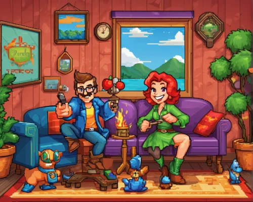 game illustration,game room,game art,pixel art,game characters,advisors,pine family,the dawn family,farm set,canna family,ginger family,adventure game,birch family,game drawing,household,hero academy,tavern,family home,cottage,playing room,Unique,Pixel,Pixel 05