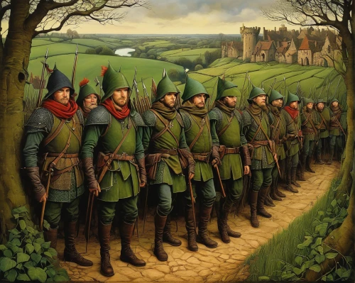 the order of the fields,guards of the canyon,patrols,shield infantry,forest workers,storm troops,patrol,st martin's day,the pied piper of hamelin,pied piper,medieval,bach knights castle,elves,middle ages,infantry,soldiers,the middle ages,the army,wall,procession,Illustration,Abstract Fantasy,Abstract Fantasy 09