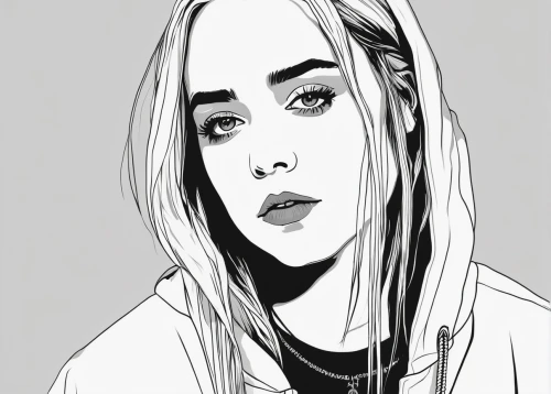 clementine,mono line art,lineart,digital drawing,line art,moody portrait,line-art,digital illustration,girl drawing,girl portrait,eyes line art,angel line art,sketch,fashion sketch,poppy seed,stylised,mono-line line art,studies,b w,scribble,Illustration,Black and White,Black and White 02