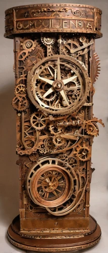 longcase clock,steampunk gears,mechanical puzzle,wooden cable reel,clockmaker,tower clock,lyre box,music box,carved wood,wood carving,antique furniture,grandfather clock,old clock,mechanical watch,lectern,steampunk,jewelry basket,ornamental wood,turn-table,cuckoo clocks,Illustration,Realistic Fantasy,Realistic Fantasy 13