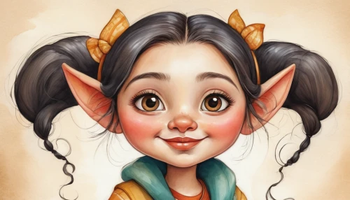 wood elf,elf,scandia gnome,fantasy portrait,fairy tale character,dwarf,baby elf,kids illustration,elven,cute cartoon character,elves,violet head elf,disney character,agnes,dwarf sundheim,pinocchio,lokportrait,girl portrait,cute cartoon image,long-eared,Conceptual Art,Daily,Daily 34