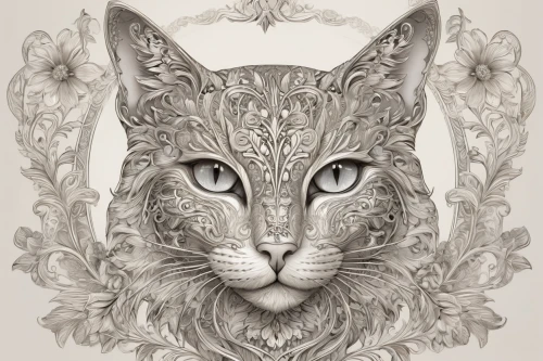 line art animal,white cat,gray cat,drawing cat,feline,vintage cat,line art animals,silver tabby,cat vector,gray kitty,chartreux,cat portrait,ocicat,cat line art,european shorthair,animal portrait,feline look,tabby cat,domestic cat,fauna,Illustration,Black and White,Black and White 03