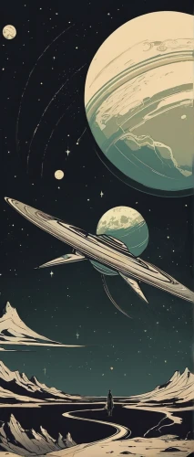 saturn's rings,saturn rings,space art,ice planet,space ships,planets,alien planet,sci fiction illustration,saturn,futuristic landscape,spaceships,orbiting,cosmos field,scifi,lunar landscape,cassini,airships,outer space,extraterrestrial life,alien world,Illustration,Black and White,Black and White 02
