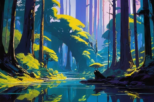 forest,forests,the forest,the forests,forest of dreams,cartoon forest,swamp,lagoon,forest landscape,forest glade,wilderness,rainforest,jungle,swampy landscape,green forest,forest floor,in the forest,fairy forest,bayou,backwater,Conceptual Art,Sci-Fi,Sci-Fi 23