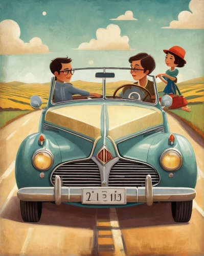 retro automobile,retro vehicle,route66,route 66,vintage illustration,travel trailer poster,vintage cars,retro 1950's clip art,morris minor,retro car,fiat 600,trabant,triumph tr3,vintage car,game illustration,illustration of a car,classic car meeting,50's style,ferrari 166 s,ford prefect,Art,Artistic Painting,Artistic Painting 29