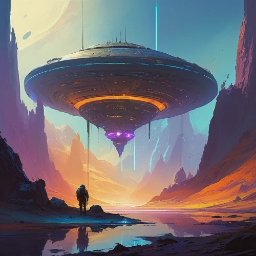 futuristic landscape,ufo,saucer,ufos,sci fiction illustration,scifi,alien ship,alien world,alien planet,sci-fi,sci - fi,sci fi,colony,flying saucer,space art,gas planet,extraterrestrial life,science fiction,travelers,ufo interior,Conceptual Art,Sci-Fi,Sci-Fi 22