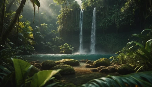green waterfall,tropical jungle,rainforest,rain forest,waterfalls,wasserfall,brown waterfall,tropical greens,tropical island,waterfall,jungle,water falls,tropics,a small waterfall,water fall,costa rica,tropical and subtropical coniferous forests,samoa,full hd wallpaper,tropical floral background,Photography,General,Commercial