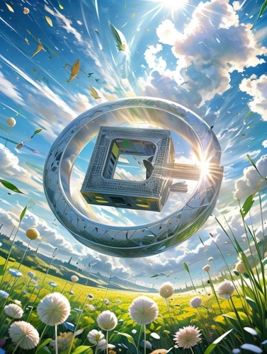 blooming field,solar field,flying seeds,flying seed,energy field,flower field,flowers field,mirror in the meadow,life stage icon,cube background,cosmos field,eco,field of flowers,maglev,dandelion field,firmament,letter e,infinite,g-clef,helix