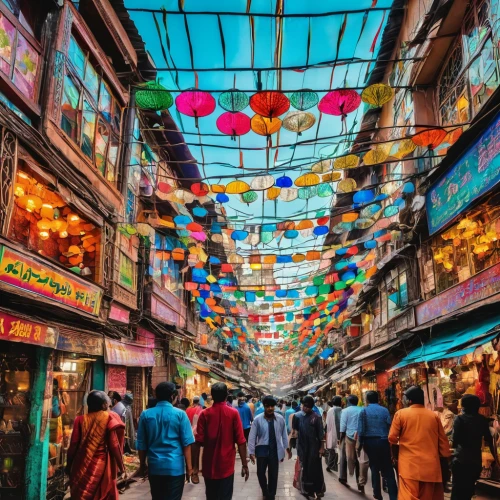 grand bazaar,kathmandu,namdaemun market,colorful city,istanbul,seoul namdaemun,hong kong,lahore,souk,hanoi,nepal,morocco lanterns,souq,spice souk,bangkok,teal blue asia,colorful bunting,shopping street,srinagar,diwali festival,Unique,Paper Cuts,Paper Cuts 08