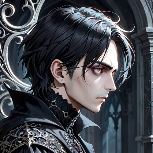 gothic style,gothic portrait,gothic,hamelin,gothic fashion,corvin,king of the ravens,black crow,goth,goths,fairy tale character,black raven,goth like,prince,shinigami,gothic woman,ruler,the ruler,dark gothic mood,the son of lilium persicum,Anime,Anime,General