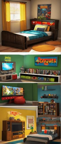 kids room,boy's room picture,children's bedroom,cartoon video game background,children's room,little man cave,mid century modern,modern room,game room,sleeping room,retro items,retro styled,bunk bed,dormitory,bonus room,rooms,remodeling,bookshelves,holiday motel,apartment,Conceptual Art,Daily,Daily 08