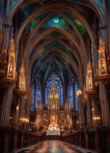 haunted cathedral,notre dame,holy places,holy place,cathedral,catholicism,sanctuary,gothic architecture,montreal,washington national cathedral,gothic church,christ chapel,saint joseph,collegiate basilica,the cathedral,pipe organ,the basilica,vaulted ceiling,sacred art,ottawa,Illustration,Realistic Fantasy,Realistic Fantasy 37