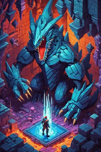 game illustration,chasm,game art,dungeons,dungeon,hall of the fallen,games of light,3d fantasy,gigantic,pixel art,fissure vent,bastion,dragon slayer,scales of justice,encounter,collected game assets,castleguard,game drawing,ruin,cg artwork,Unique,3D,Isometric