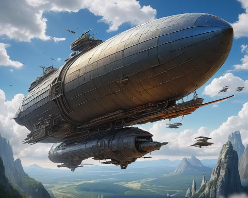 airships,airship,air ship,sci fiction illustration,zeppelins,aerostat,blimp,futuristic landscape,zeppelin,carrack,tank ship,dreadnought,flying machine,space ship,hindenburg,valerian,flying saucer,space ships,scifi,alien ship,Art,Classical Oil Painting,Classical Oil Painting 24