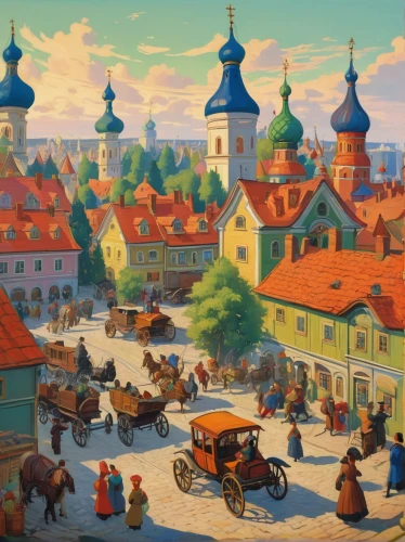 oktoberfest background,escher village,transylvania,old town,medieval market,eastern europe,aurora village,medieval town,bremen town musicians,market place,street scene,sibiu,marketplace,old city,church painting,the old town,the market,knight village,the red square,jockgrim old town,Art,Classical Oil Painting,Classical Oil Painting 27