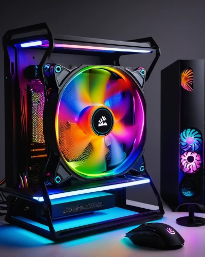 fractal design,mechanical fan,pc,desktop computer,computer art,color fan,pc speaker,computer workstation,computer cooling,colorful glass,colorful light,computer graphics,cinema 4d,computer speaker,prism,techno color,lures and buy new desktop,turbographx,steam machines,intense colours,Art,Artistic Painting,Artistic Painting 40