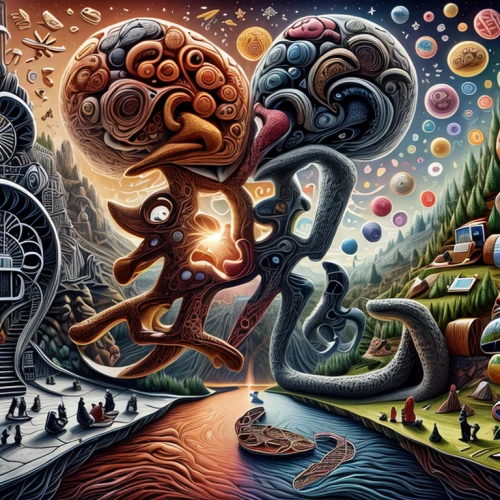 psychedelic art,surrealism,fantasy art,sci fiction illustration,imagination,fractals art,neural pathways,surrealistic,alchemy,hallucinogenic,consciousness,mushroom landscape,3d fantasy,tangle,the mystical path,chaos theory,el salvador dali,synapse,hippocampus,trip computer