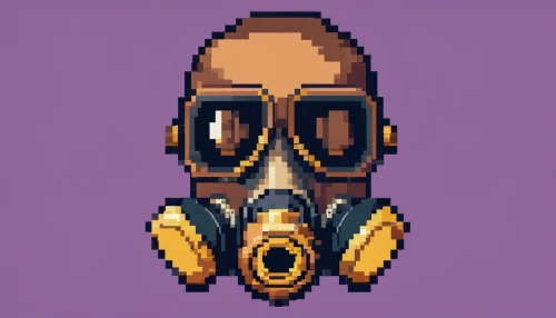 diving mask,gas mask,pyro,respirator,pixel art,gold mask,pollution mask,gas grenade,goggles,bot icon,pilot,aviator,twitch icon,pencil icon,glider pilot,swimming goggles,respirators,bomber,rocket,diving helmet,Unique,Pixel,Pixel 01