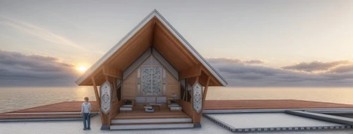 wooden church,island church,3d rendering,build by mirza golam pir,render,3d render,sunken church,wooden sauna,3d rendered,wooden mockup,beach hut,pilgrimage chapel,shrine,wayside chapel,wooden boat,wooden cross,lifeguard tower,little church,3d model,floating huts,Common,Common,Natural