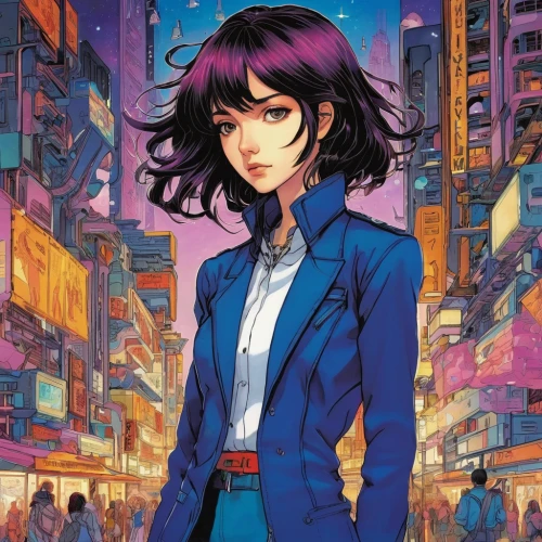 shinjuku,fuki,la violetta,meteora,tokyo city,shibuya,persona,violet,rosa ' amber cover,city trans,ganai,shirakami-sanchi,osaka,yukio,bolero jacket,ren,tokyo,business girl,mari makinami,jin deui,Illustration,Japanese style,Japanese Style 13