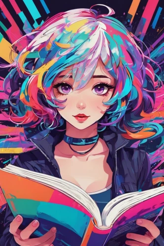 colorful doodle,girl studying,rainbow pencil background,bookworm,librarian,colorful background,color book,novels,tutor,colourful pencils,illustrator,hatsune miku,books,open book,library book,writing-book,colorful spiral,reading,read a book,girl with speech bubble,Conceptual Art,Daily,Daily 21