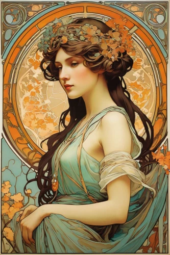 mucha,art nouveau,art nouveau design,art nouveau frame,alfons mucha,art nouveau frames,virgo,zodiac sign libra,artemisia,art deco woman,horoscope libra,golden wreath,venus,laurel wreath,zodiac sign gemini,rusalka,athena,flora,cleopatra,the zodiac sign pisces,Illustration,Retro,Retro 03