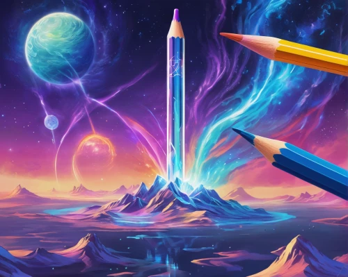 rainbow pencil background,crayon background,colourful pencils,beautiful pencil,pencil icon,colored pencil background,pen,ballpen,pencils,color pencils,pencil,colored pencils,color pencil,cg artwork,bic,colored crayon,world digital painting,coloured pencils,sci fiction illustration,space art,Illustration,Realistic Fantasy,Realistic Fantasy 20