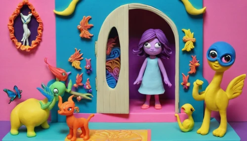 doll kitchen,diorama,the little girl's room,children's playhouse,puppet theatre,doll house,fairy door,playset,plasticine,clay animation,play figures,fairy village,play-doh,playhouse,dollhouse,figurines,3d fantasy,doll figures,dollhouse accessory,pet shop,Unique,3D,Clay