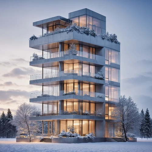 residential tower,cubic house,modern architecture,winter house,appartment building,penthouse apartment,sky apartment,apartment building,renaissance tower,arhitecture,condo,modern house,residential building,condominium,apartments,kirrarchitecture,snow house,oakville,olympia tower,an apartment,Photography,General,Realistic