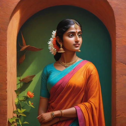 sari,jaya,indian art,indian woman,lakshmi,radha,tamil culture,kerala,indian girl,indian bride,yogananda,girl in cloth,onam,nityakalyani,east indian,saree,rangoli,girl with cloth,indian,hindu,Conceptual Art,Daily,Daily 27