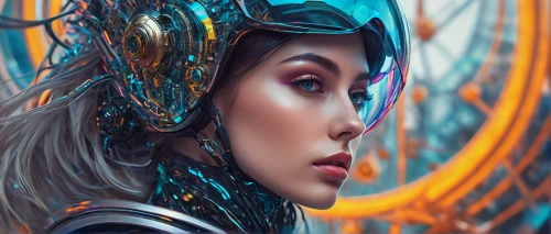 fantasy portrait,fantasy art,world digital painting,sci fiction illustration,biomechanical,3d fantasy,digital art,aura,cybernetics,fantasy woman,mystical portrait of a girl,digital painting,digiart,transistor,fantasy picture,computer art,blue enchantress,cyberspace,fractals art,colorful foil background,Photography,Artistic Photography,Artistic Photography 03