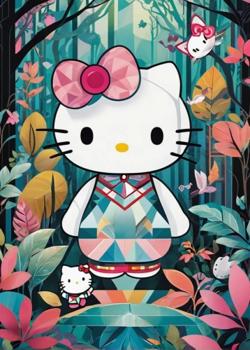 tea party cat,japanese floral background,lucky cat,kawaii panda,white cat,dongfang meiren,goki,flower animal,on a transparent background,flower cat,blossom kitten,spring background,transparent background,doll cat,cute cartoon character,forest animal,cute cartoon image,cat kawaii,game illustration,porcelaine,Illustration,Vector,Vector 18