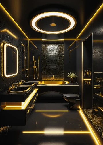 luxury bathroom,black and gold,nightclub,gold wall,ufo interior,gold bar shop,interior design,dark cabinetry,luxury hotel,interior modern design,kitchen design,luxury,luxury home interior,render,liquor bar,3d render,3d rendering,modern decor,luxurious,modern kitchen,Conceptual Art,Sci-Fi,Sci-Fi 20