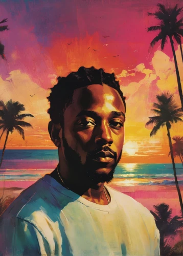 kendrick lamar,oil on canvas,art,portrait background,oil painting on canvas,digital painting,hd wallpaper,tropics,sun of jamaica,would a background,jamaica,custom portrait,album cover,artwork,modern pop art,digital artwork,west coast,fresh painting,luau,art background,Illustration,Paper based,Paper Based 12