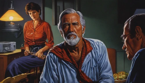 oil painting on canvas,oil on canvas,barber shop,contemporary witnesses,oil painting,khokhloma painting,church painting,barbershop,the long-hair cutter,meticulous painting,glass painting,italian painter,art painting,man with a computer,game illustration,pensioner,elderly man,fidel alejandro castro ruz,painting,barber,Illustration,American Style,American Style 07