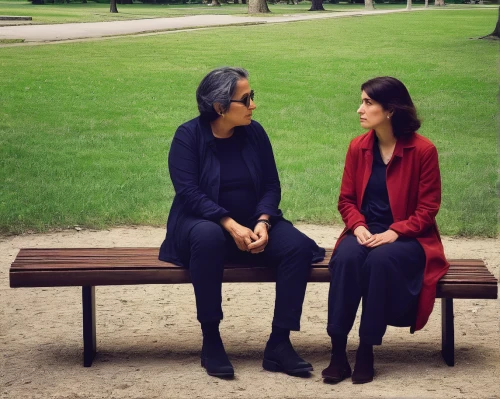 tuileries garden,park bench,wooden bench,exchange of ideas,wood bench,benches,vipassana,iranian,red bench,conversation,school benches,mediation,mentoring,reportage,girl talk,in the park,human rights icons,business women,businesswomen,psychotherapy,Conceptual Art,Daily,Daily 18