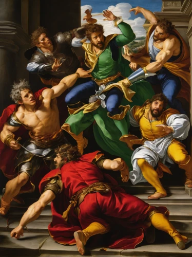 greco-roman wrestling,the death of socrates,pankration,school of athens,bougereau,scholastic wrestling,biblical narrative characters,sistine chapel,apollo and the muses,way of the cross,sparta,fall of the druise,kunsthistorisches museum,striking combat sports,thymelicus,botticelli,greek mythology,raphael,romans,lampides,Art,Classical Oil Painting,Classical Oil Painting 21