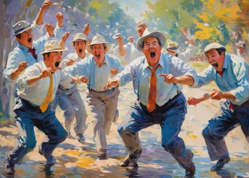 square dance,line dance,country-western dance,forest workers,folk-dance,happy children playing in the forest,sailors,miners,ecstatic,pilgrims,oil painting on canvas,folk dance,tap dance,conga,oktoberfest celebrations,oil painting,dancers,painting technique,musicians,tango argentino,Conceptual Art,Oil color,Oil Color 10
